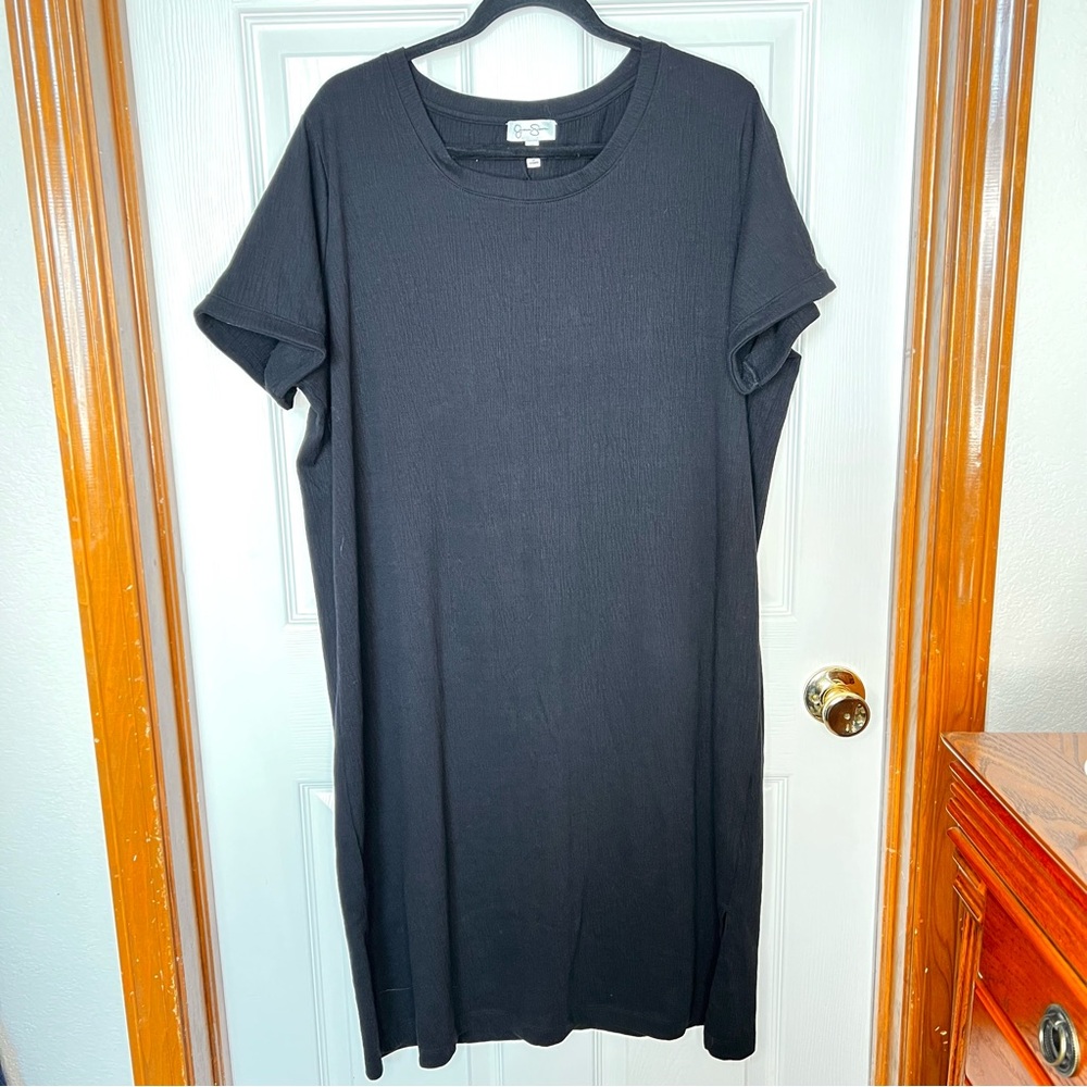 Jessica Simpson Black T-Shirt Dress XL